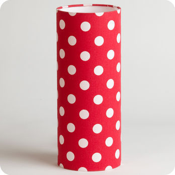 Cylinder fabric table lamp Red dingue 