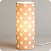 Cylinder fabric table lamp Minrale lit M