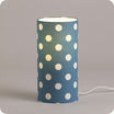 Cylinder fabric table lamp Lagoon lit S