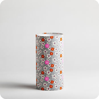 Cylinder fabric table lamp Petit Pan Fleur des les S