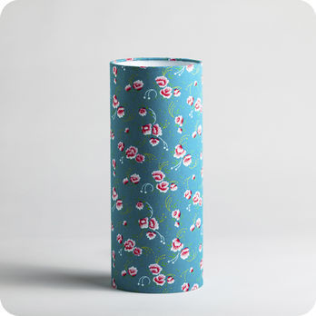 Cylinder fabric table lamp in Petit Pan fabric Petite pivoine