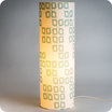 Cylinder fabric table lamp Mme Peel lit XXL