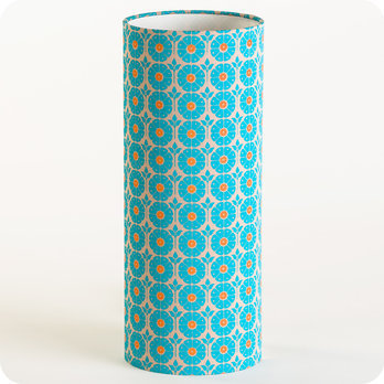 Cylinder fabric table lamp Georges & Rosalie Blue Sapa 