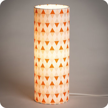 Cylinder fabric table lamp Tangente lit L