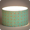 Drum fabric lamp shade / pendant shade Hlium turquoise lit 25