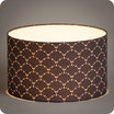 Drum fabric lamp shade / pendant shade Asahi gris lit 30