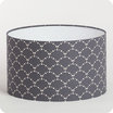 Drum fabric lamp shade / pendant shade Asahi gris 30