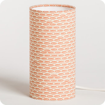 Cylinder fabric table lamp Shawa rose 