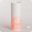 Cylinder fabric table lamp Pivoine non L
