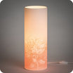 Cylinder fabric table lamp Pivoine non lit L