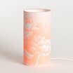 Cylinder fabric table lamp Pivoine non S