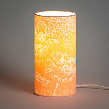 Cylinder fabric table lamp Pivoine non lit S