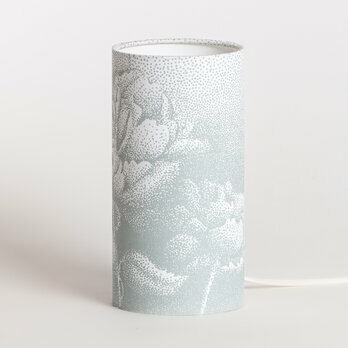 Cylinder fabric table lamp Pivoine gris S