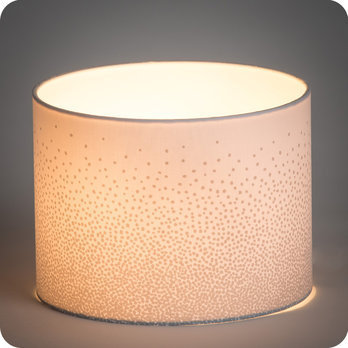 Drum fabric lamp shade / pendant shade Poudre gris lit 20