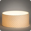 Drum fabric lamp shade / pendant shade Mistinguett yellow lit 40