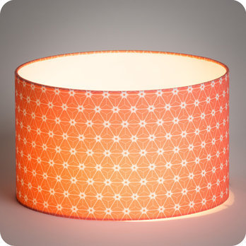Drum fabric lamp shade / pendant shade Ozora pink lit 25