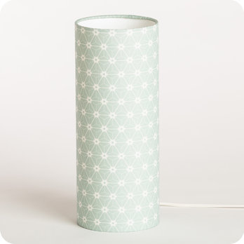 Cylinder fabric table lamp Ozora verdo 