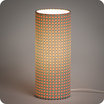 Cylinder fabric table lamp Mikko blanc lit M