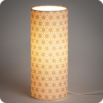 Cylinder fabric table lamp Hoshi or lit M