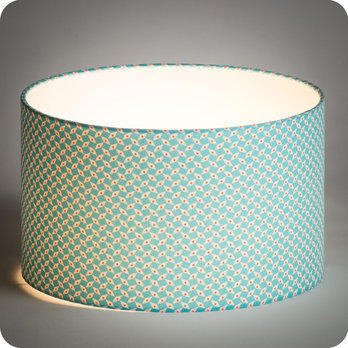 Drum fabric lamp shade / pendant shade Ppin azur lit 25