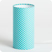 Cylinder fabric table lamp Ppin azur S