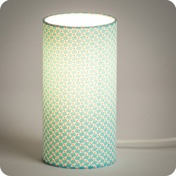 Cylinder fabric table lamp Ppin azur lit S