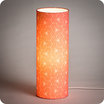 Cylinder fabric table lamp Ppite corail lit L