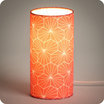 Cylinder fabric table lamp Ppite corail lit S