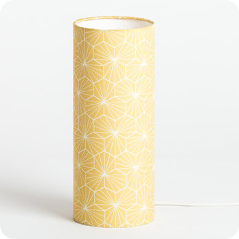 Cylinder fabric table lamp Pépite miel