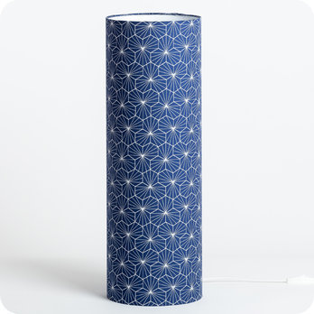 Cylinder fabric table lamp Ppite indigo XXL
