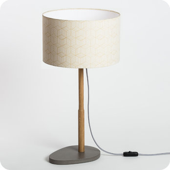 Helios table lamp with shade Cinetic miel 30