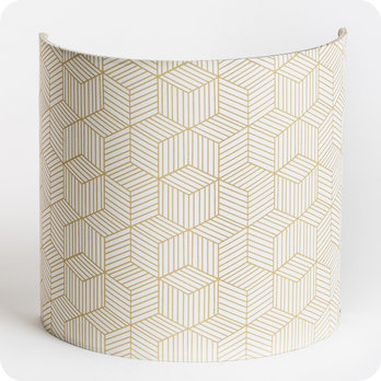 Fabric half lamp shade for wall light Cinetic miel