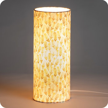 Cylinder fabric table lamp Envol lit M