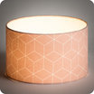 Drum fabric lamp shade / pendant shade Cubic rose lit 25