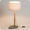 Helios table lamp with shade Cinetic indigo lit 25