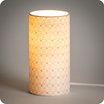 Cylinder fabric table lamp Mousseline lit S