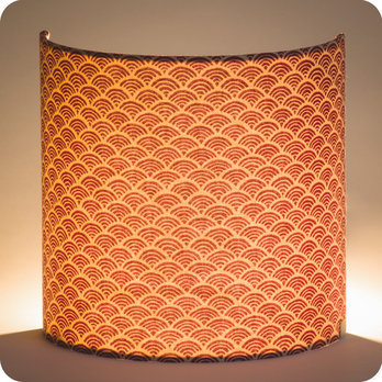 Fabric half lamp shade for wall light Nami terra lit