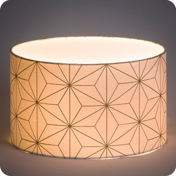 Drum fabric lamp shade / pendant shade Maxi hoshi or lit 25