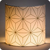 Fabric half lamp shade for wall light Maxi hoshi or lit
