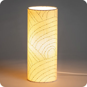Cylinder fabric table lamp Colline lit M