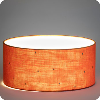 Drum fabric lamp shade / pendant shade Stardust chestnut lit 40
