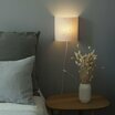 Wall lamp shade Stardust off-white with plug-in cable in linen