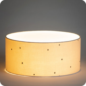 Drum fabric lamp shade / pendant shade Stardust off-white 25