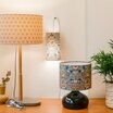 Lamp shade & pendant lamp Lodden bleu gris and Suna table lamp 30