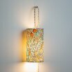 Plug-in pendant lamp in fabric Golden Lily Morris&co lit