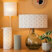 Wall shade cotton gauze Ecru, lamp Argile S, lamp Argile S, lamp M and lamp shade Pollen 40