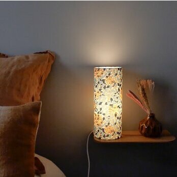 Fabric table lamp Honeysuckle Morris&co. lit M