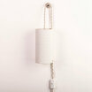 Cotton plumetis Plug-in pendant lamp Blanc cass