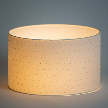 Cotton plumetis drum lamp shade / pendant shade Blanc cass lit 30