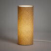 Cylinder fabric table lamp Octave M lit